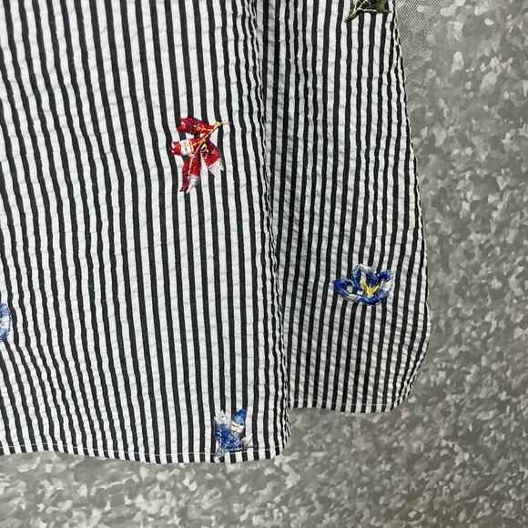 Collective Concepts Women’s Striped Off The Shoulder Peasant Blouse - Size XL - Picture 3 of 7